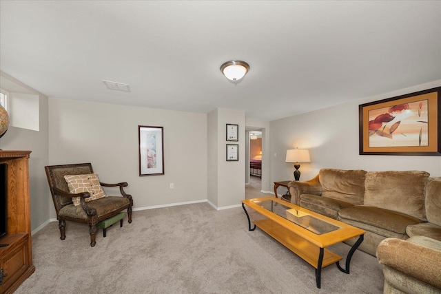 view of carpeted living room