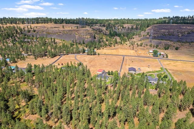 bird's eye view featuring a rural view