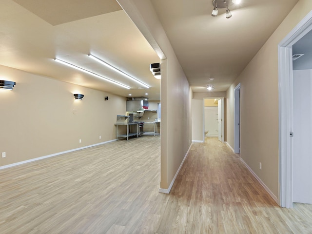 hallway featuring light hardwood / wood-style floors