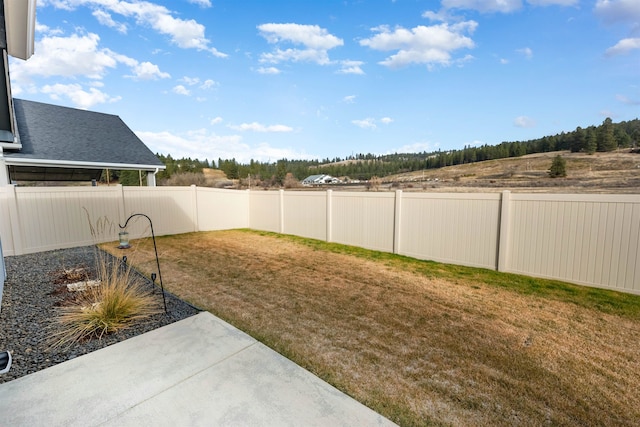 view of yard featuring a patio