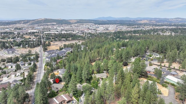 aerial view featuring a mountain view