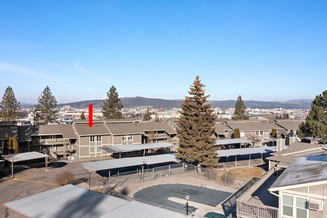 exterior space with a mountain view