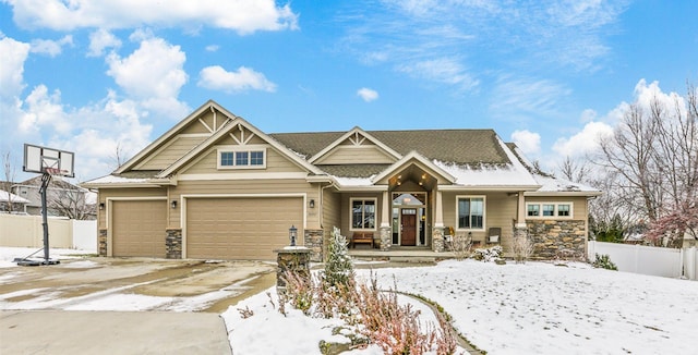 view of front of home featuring a garage