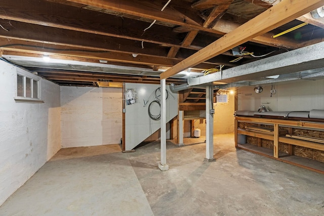 view of basement