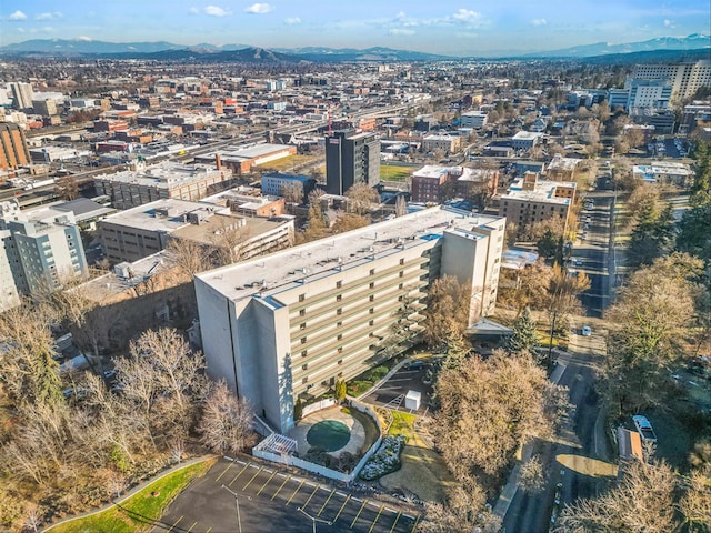 aerial view featuring a mountain view