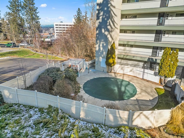 view of community with a patio area