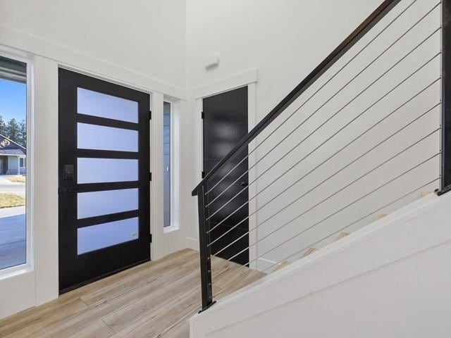 entrance foyer featuring light hardwood / wood-style floors