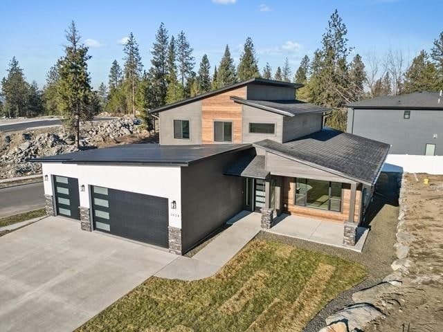 modern home with a garage