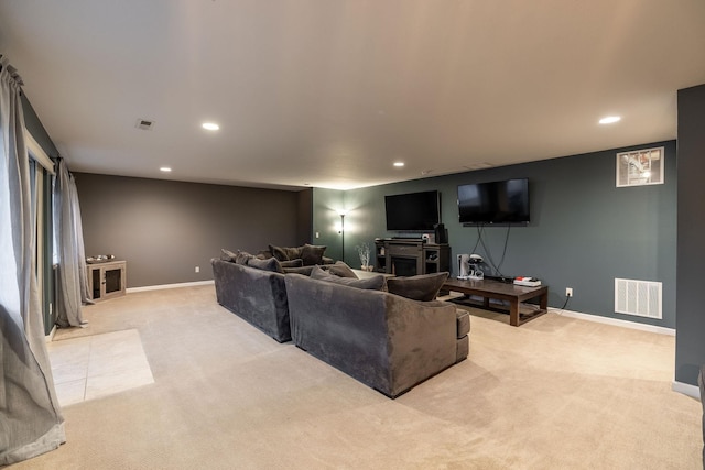 view of carpeted living room