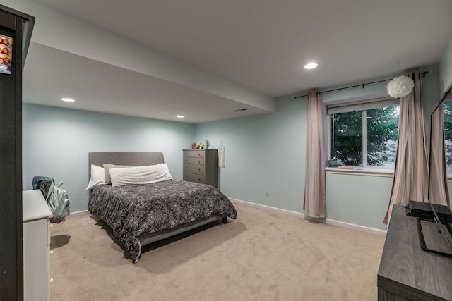 view of carpeted bedroom