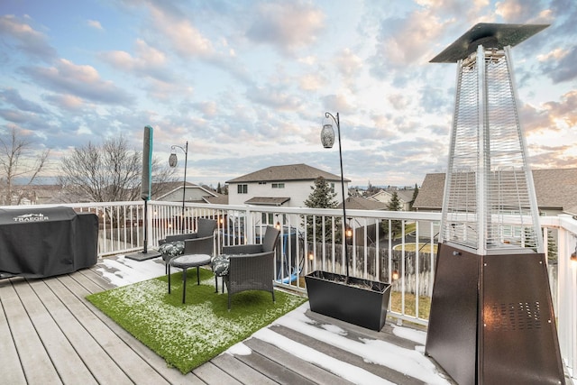 deck with grilling area