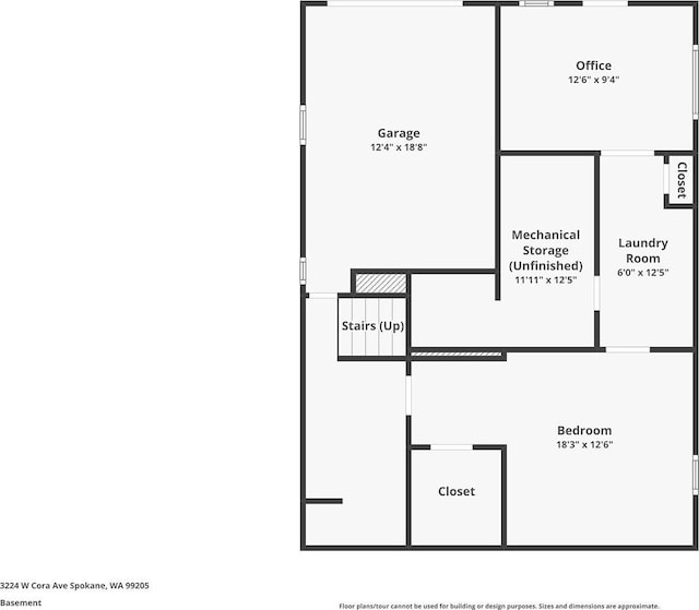 3224 W Cora Ave, Spokane, WA 99205 - floor plan