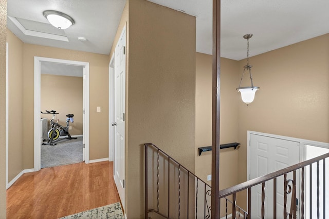 hallway featuring light wood-type flooring