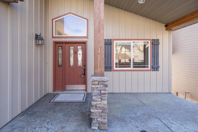 view of doorway to property