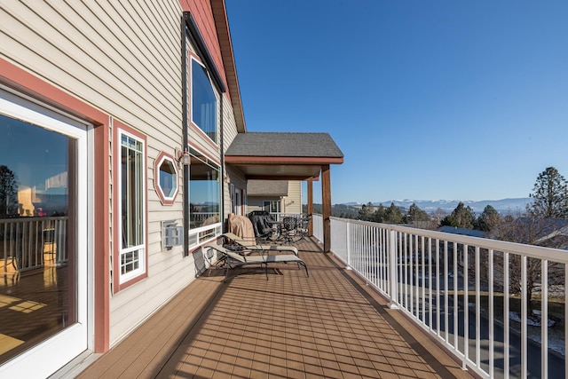 exterior space with a mountain view