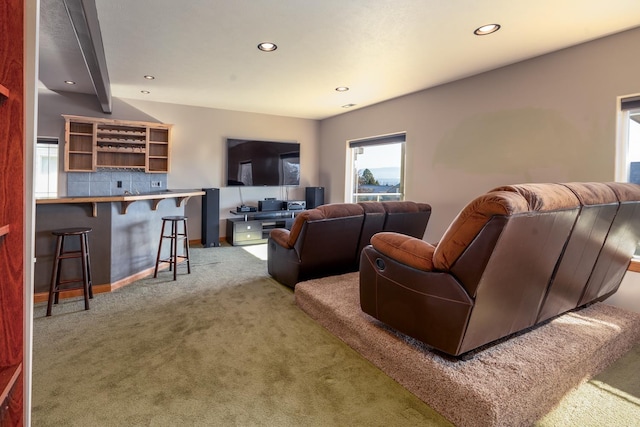 view of carpeted living room