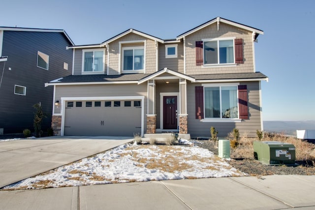 view of front of house featuring a garage