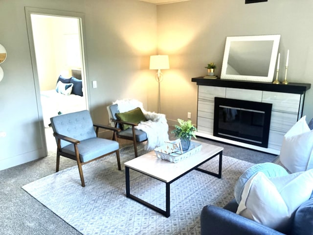 view of carpeted living room