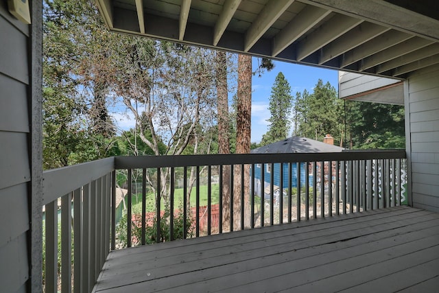 view of wooden deck