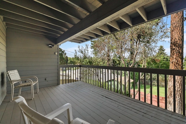 view of wooden terrace