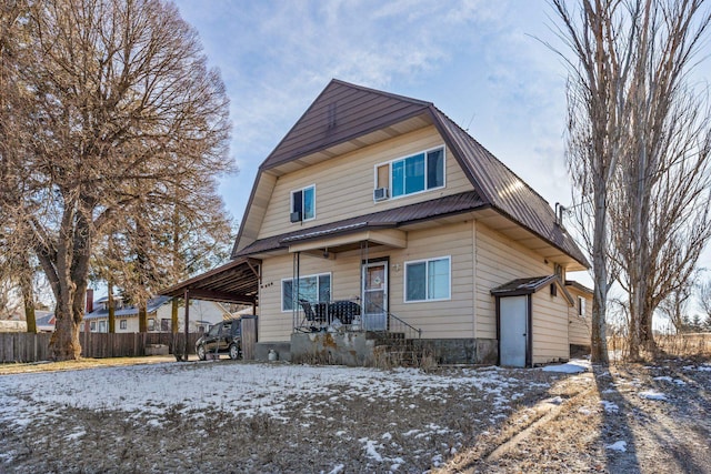 view of front of house with covered porch