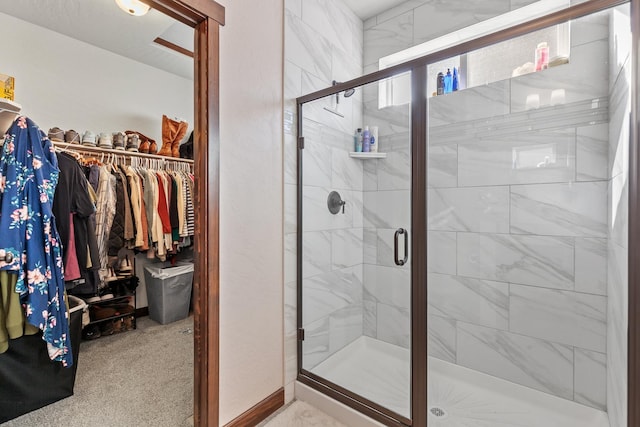 bathroom with walk in shower