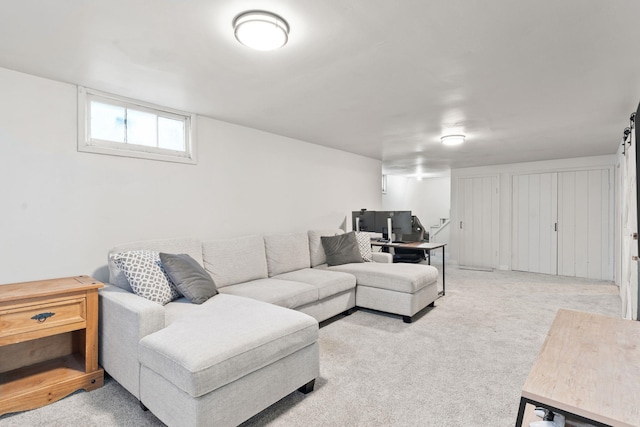 view of carpeted living room