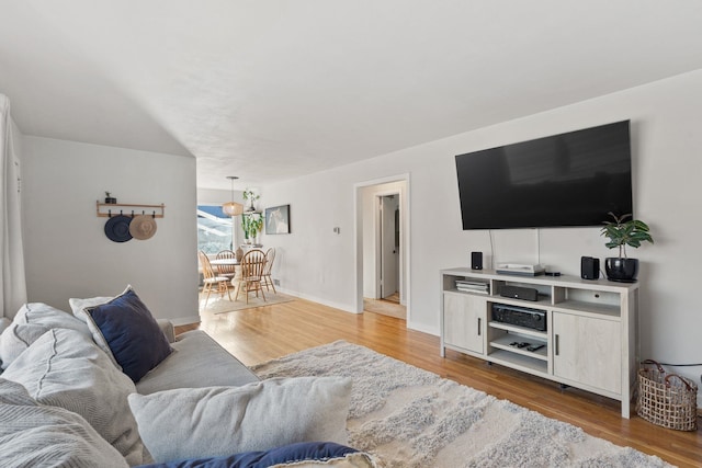 living room featuring hardwood / wood-style floors