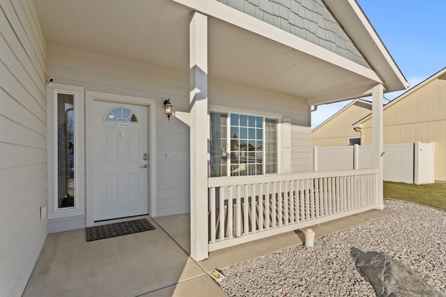 view of doorway to property