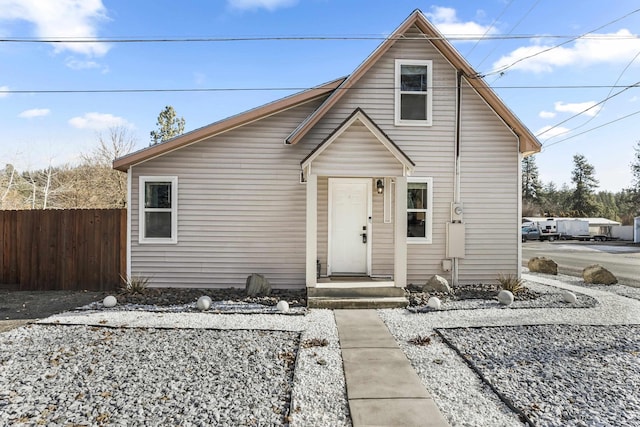 view of bungalow-style home