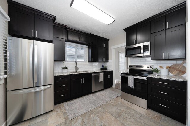 dining space featuring crown molding, a stone fireplace, dark hardwood / wood-style floors, and plenty of natural light