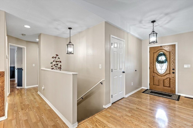 entryway featuring light wood-type flooring