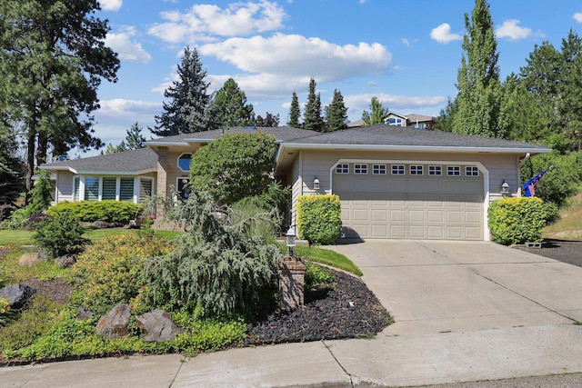 ranch-style home with a garage