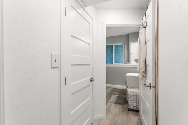 hallway featuring light hardwood / wood-style floors