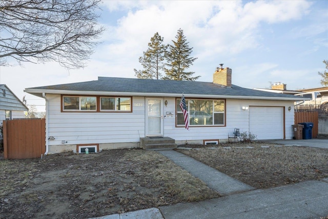 ranch-style house with a garage