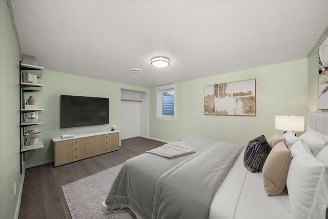 bedroom featuring hardwood / wood-style floors