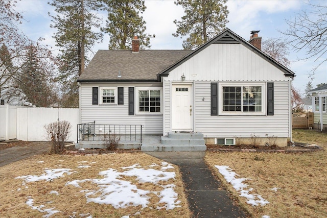 view of bungalow-style home