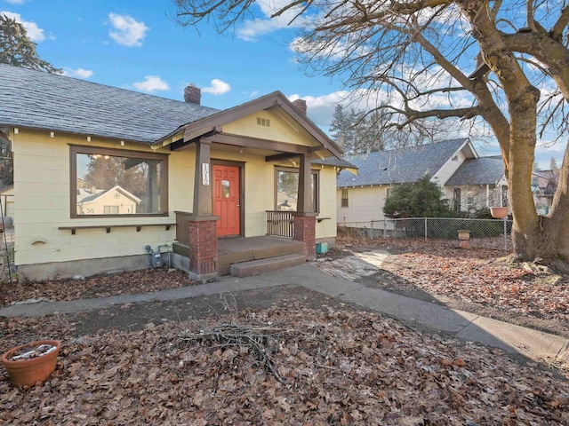 view of bungalow-style home