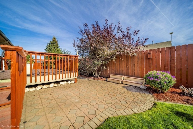 view of patio / terrace with a deck