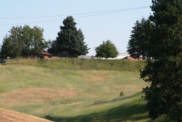 view of yard with a rural view