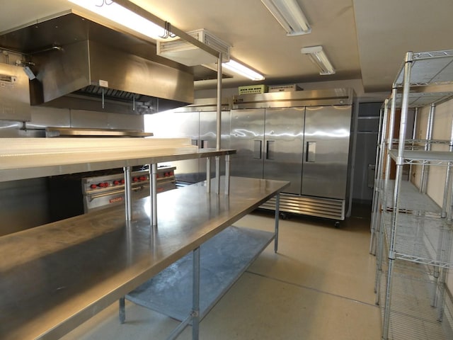 706 2nd St, Cheney, WA 99004 - interior space with concrete flooring and built in fridge
