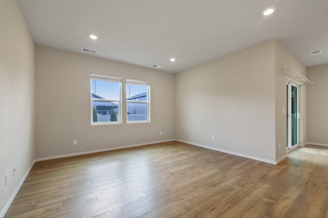 empty room featuring light hardwood / wood-style flooring