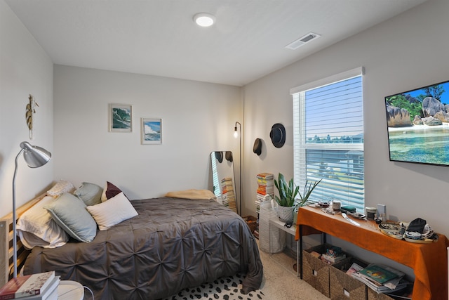 view of carpeted bedroom