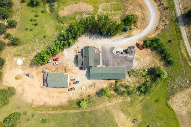 drone / aerial view with a rural view