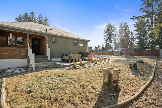 rear view of property with a patio