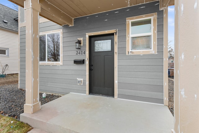 view of doorway to property