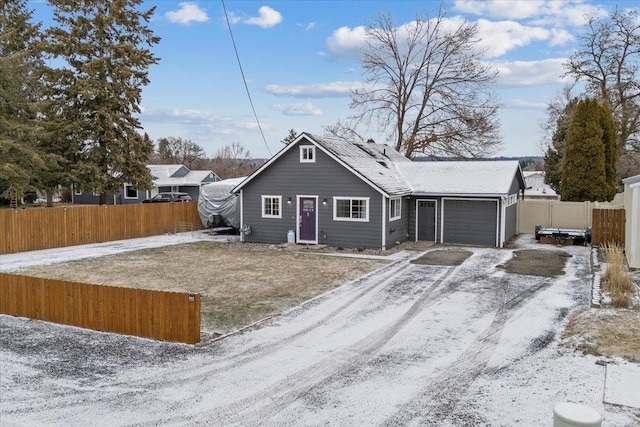 view of front of home featuring a garage