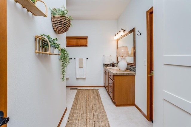 bathroom featuring vanity