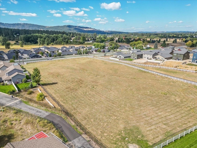 bird's eye view featuring a mountain view