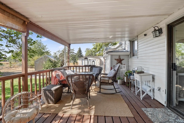 view of wooden terrace